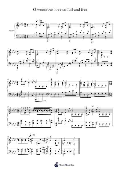 O Wondrous Love 樂譜由 Isaac Watts - 編曲 Yvettenat Iveshall
