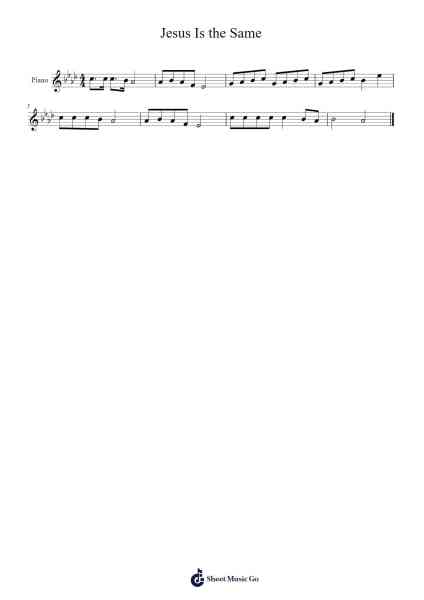 Jesus Is the Same Sheet Music by undefined-Arr.Cofvey Fieldmeo
