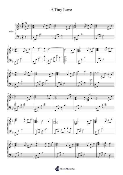 A Tiny Love Sheet Music by Kajiura Yuki-Arr.Broreen Montlyle