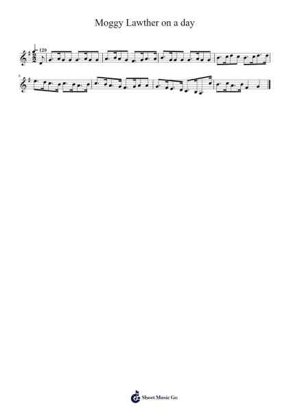 Moggy Lawther on a day Sheet Music by Ayana Preston-Arr.Troyning