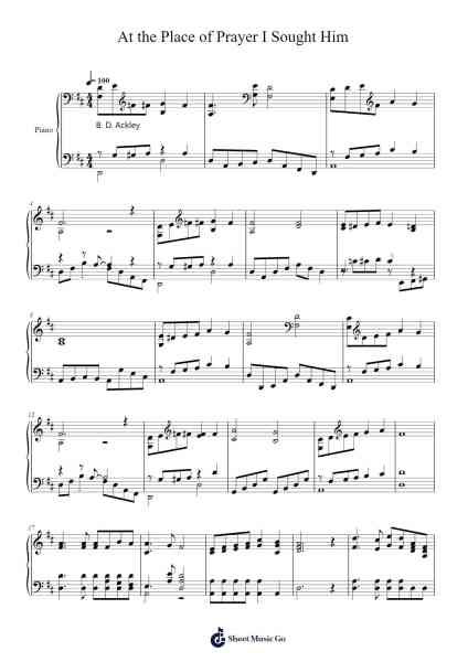 At the Place of Prayer Sheet Music by Isaac Watts-Arr.Atwright