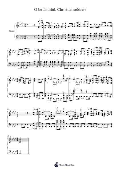 O Be Faithful, Christian Soldiers Sheet Music by Isaac Watts-Arr.Chilflower