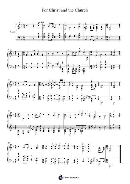 For Christ and the Church Sheet Music by Isaac Watts-Arr.Ossharp Nortiane
