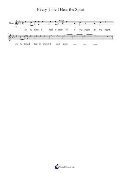 Every Time I Hear the Spirit Sheet Music by StMGospel-Arr.Eveken Dougloyd