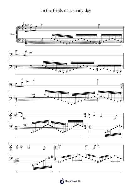 In the fields on a sunny day Sheet Music by undefined-Arr.Vibard Brumens