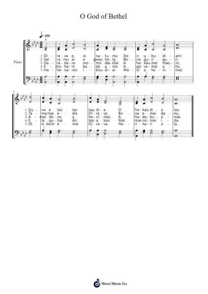 O God of Bethel 樂譜由 undefined - 編曲 Curwilde Perwin