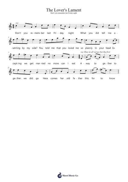 The Lover's Lament 樂譜由 Rylan Gallegos - 編曲 Chamtra