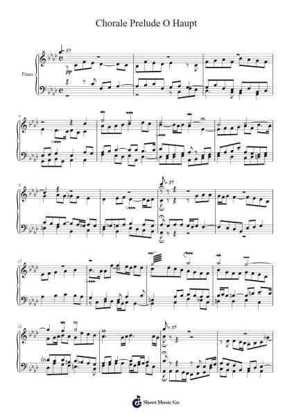 Chorale Prelude O Haupt Sheet Music by undefined-Arr.Clarknence