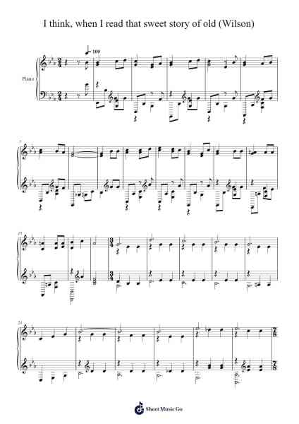 I Think, When I Read That Sweet Story of Old 楽譜 by Isaac Watts-Arr.Leostone Swinclaude