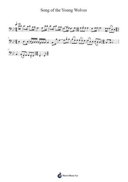 Song of the Young Wolves 樂譜由 Teton Sioux band 1911-1914 - 編曲 Leighborn