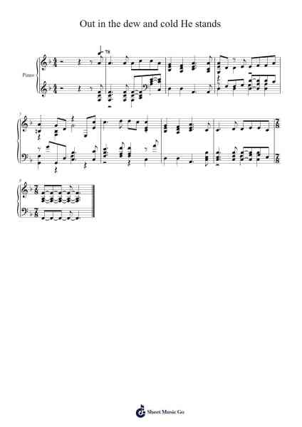 Out in the Dew and Cold Sheet Music by Isaac Watts-Arr.Zoefax Brianpritt