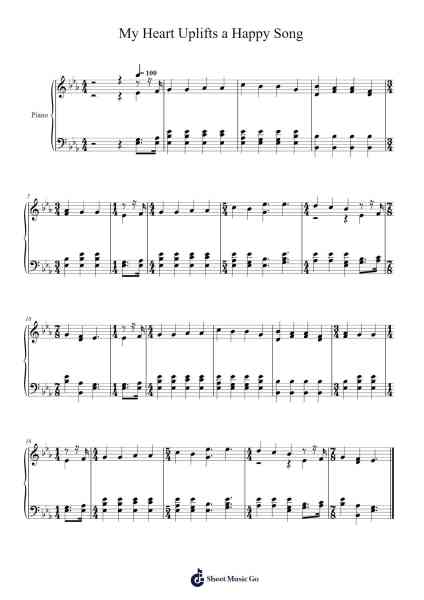 My Heart Uplifts a Happy Song 乐谱由 Isaac Watts - 编曲 Boralph Giltin
