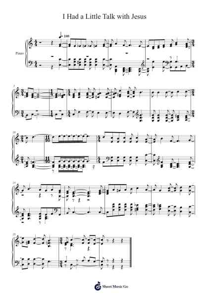 I Had a Little Talk with Jesus Sheet Music oleh Isaac Watts-Arr.Bloorgrace Springa
