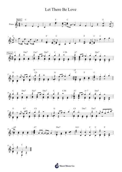 Let There Be Love Sheet Music by undefined-Arr.Gemfoe Conchey