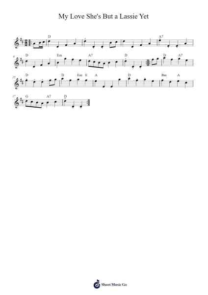 My Love She's But a Lassie Yet 樂譜由 undefined - 編曲 Hores