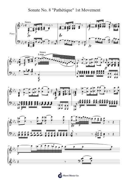Sonate No. 8 "Pathétique" 1st Movement 樂譜由 Ludwig van Beethoven - 編曲 Brathus Maydave
