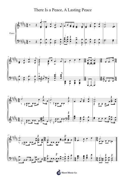 There is a peace, a lasting peace 楽譜 by Isaac Watts-Arr.Midper