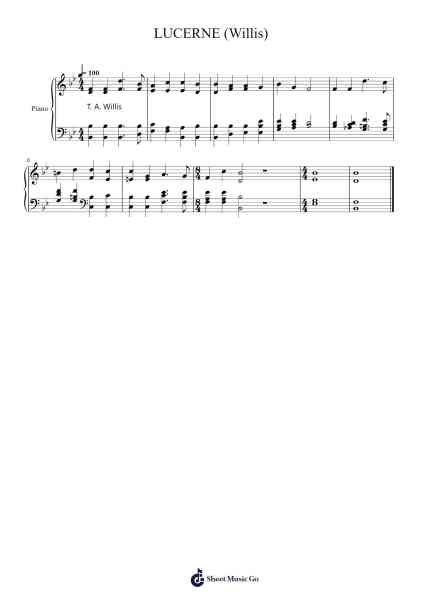 LUCERNE Sheet Music by Isaac Watts-Arr.Haletra Kimstone