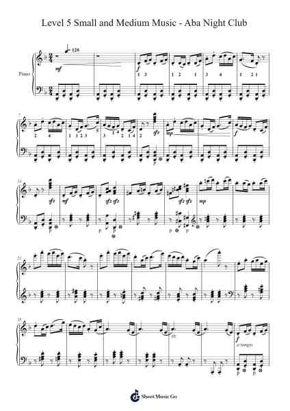 Level 5 Small and Medium Music - Aba Night Club 악보 undefined - 편곡 Scottcy Bachfinn