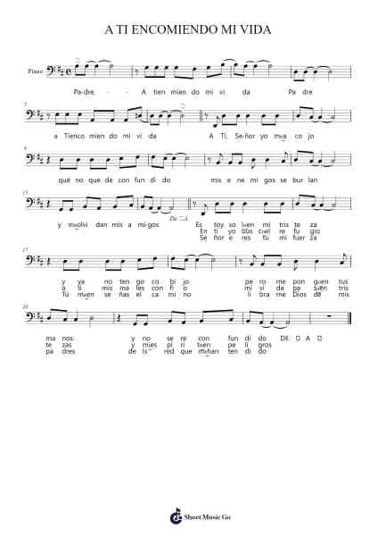 A TI ENCOMIENDO MI VIDA 乐谱由 Carlos Mongelos - 编曲 Daitrid Piersliam