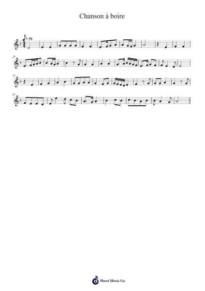 Chanson à boire 樂譜由 Chao'neil Wantience - 編曲 Tifville