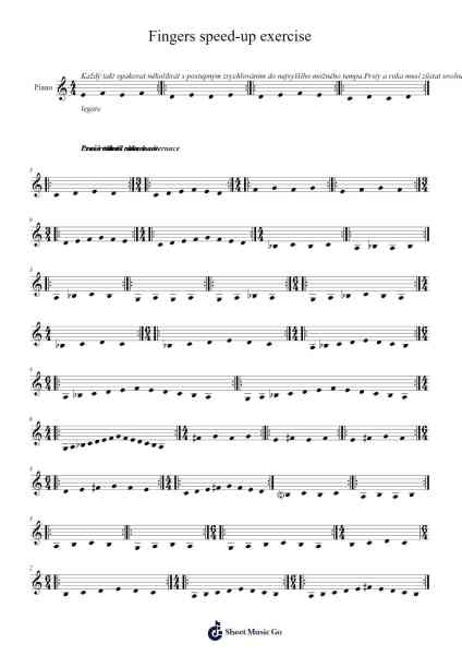 Fingers speed-up exercise Sheet Music by undefined-Arr.Rodblair
