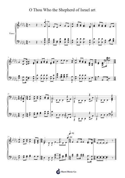 O Thou Who the Shepherd of Israel art 樂譜由 Isaac Watts - 編曲 Vebted Saulquinn