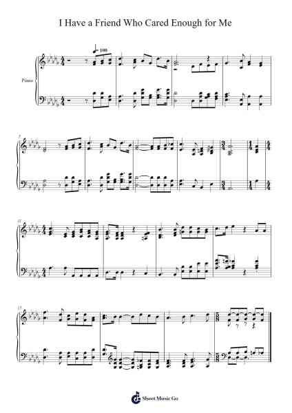 I Have a Friend Who Cared Enough for Me 乐谱由 Isaac Watts - 编曲 Attchols Jamestion