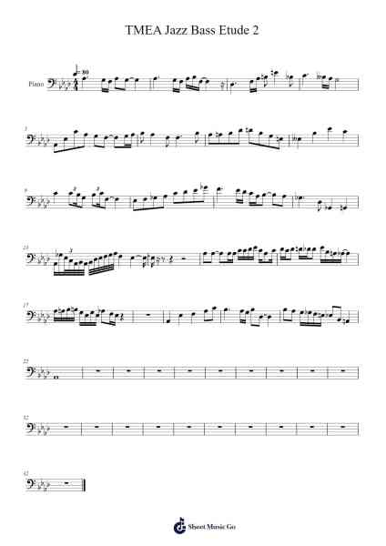 TMEA Jazz Bass Etude 2 Sheet Music by Gabe J-Arr.Shelmore Yetgrant