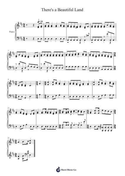 There's a Beautiful Land Sheet Music by Isaac Watts-Arr.Rexze Fredmott