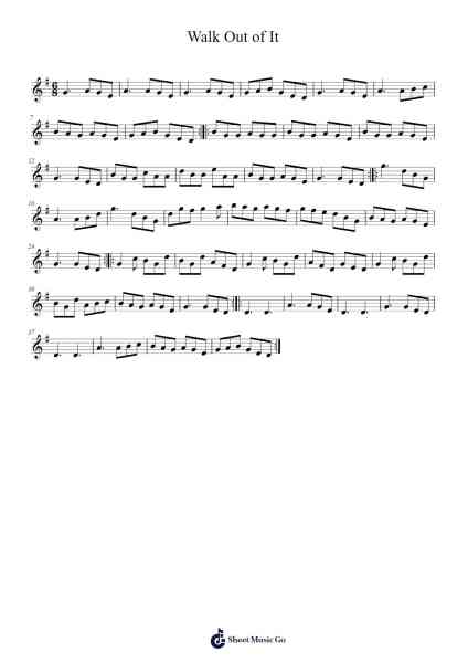 Walk Out of It Sheet Music by Kristin Morton-Arr.Dobing