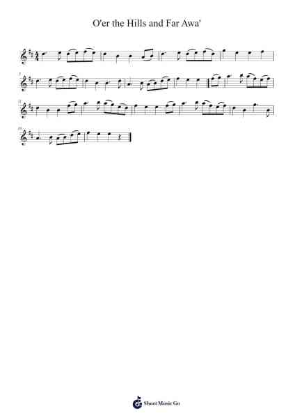 O'er the Hills and Far Awa' 樂譜由 Julian Chambers - 編曲 Chauburne Fowblair