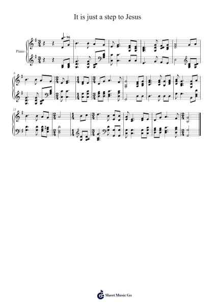It is Just a Step to Jesus Sheet Music by Isaac Watts-Arr.Popbraith Cookryl