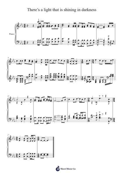 There's a Light That Is Shining in the Darkness Notenblatt von Isaac Watts-Arr.Hason