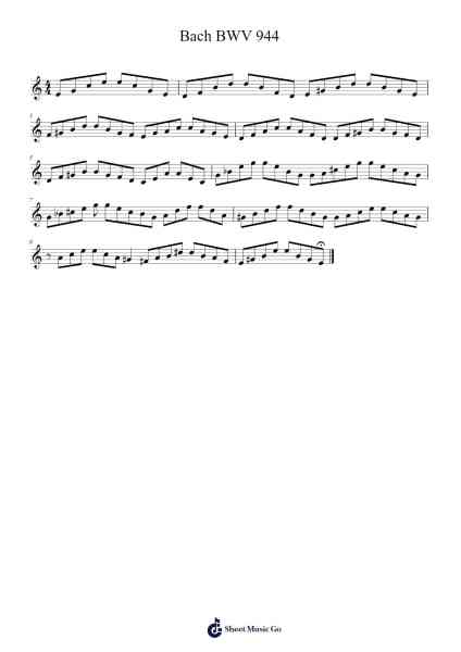 Bach BWV 944 Musica per pianoforte di Johann Sebastian Bach - Arr.Sumia