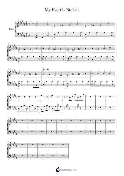 My Heart Is Broken Sheet Music by undefined-Arr.Arkirk Janeien