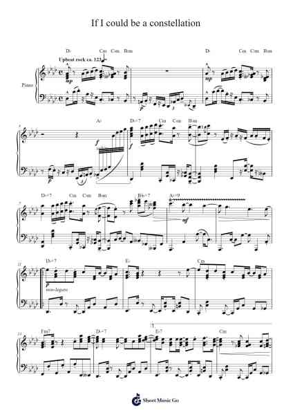 If I could be a constellation Sheet Music by Kessoku Band-Arr.Consclife Gosden