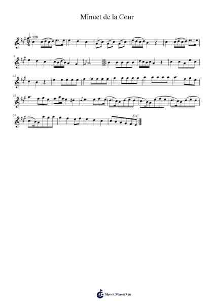 Minuet de la Cour Sheet Music by undefined-Arr.Alruth