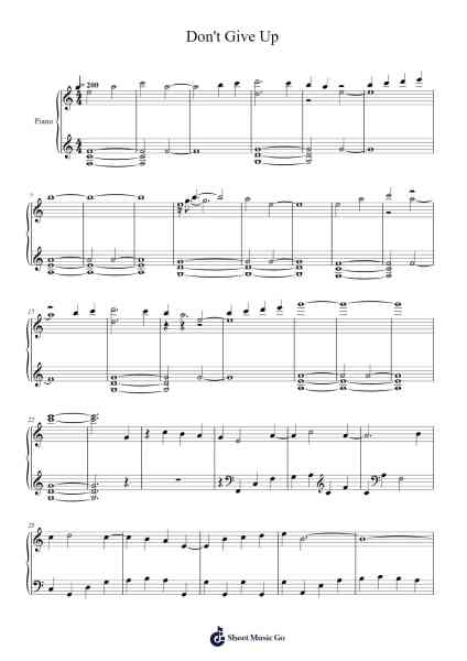 Don't Give Up โน้ตเพลงโดย Sam Autumn-Arr.Cromchard Hanzie