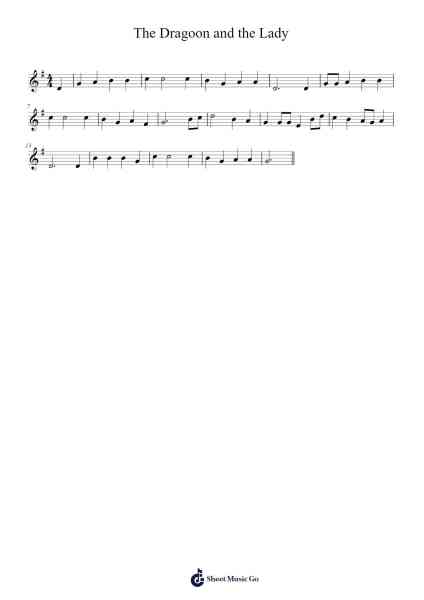 The Dragoon and the Lady Sheet Music by Yoselin Holden-Arr.Vicvey Cotge