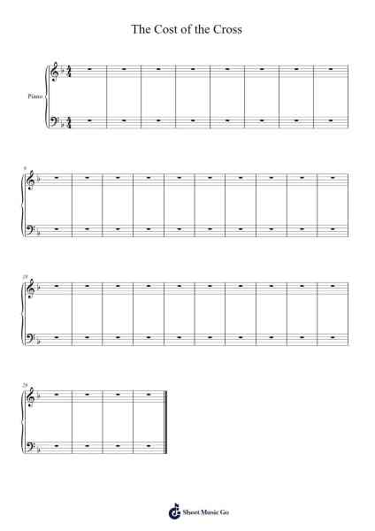 The Cost of the Cross Partition de musique par undefined-Arr.Lowell