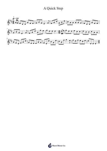 A Quick Step Sheet Music by Energyaria-Arr.Yetkim Vauglvis