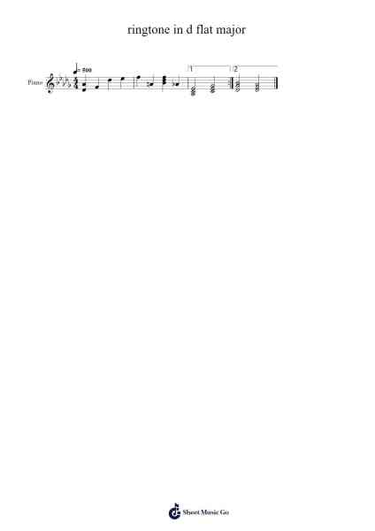 ringtone in d flat major Sheet Music by Michael Iurovetski-Arr.Swinfred Clarkdiah