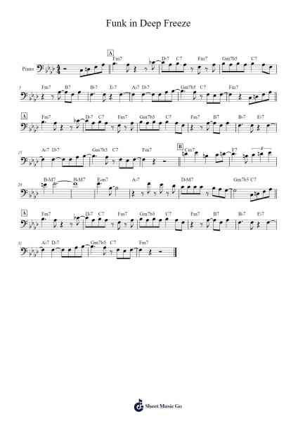 Funk in Deep Freeze Sheet Music by Hank Mobley-Arr.Verbald Jackpound