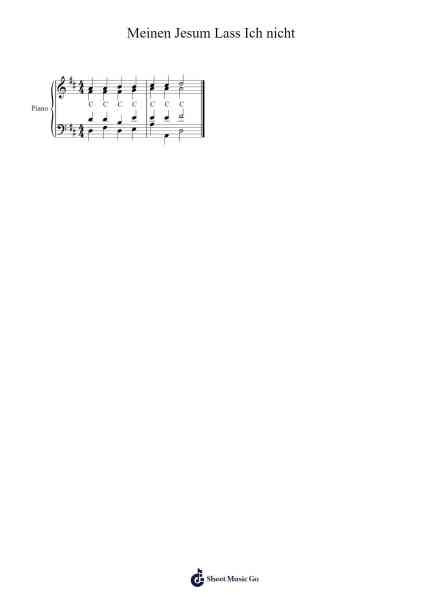 Meinen Jesum Lass Ich nicht โน้ตเพลงโดย Fitzbur Kirkkes-Arr.Wooraine Fintis