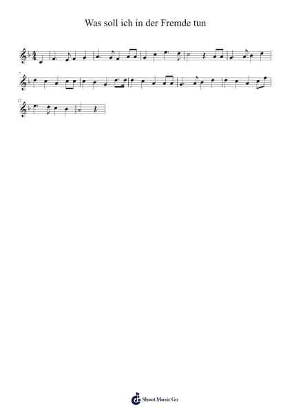 Was soll ich in der Fremde tun Sheet Music by undefined-Arr.Bardries Popelroy