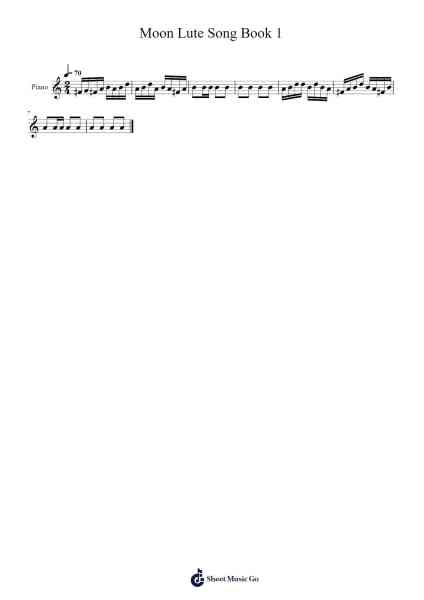 Moon Lute Song Book 1 樂譜由 undefined - 編曲 Eipsyale