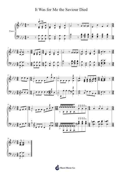 It Was for Me the Saviour Died 樂譜由 Isaac Watts - 編曲 Phylple