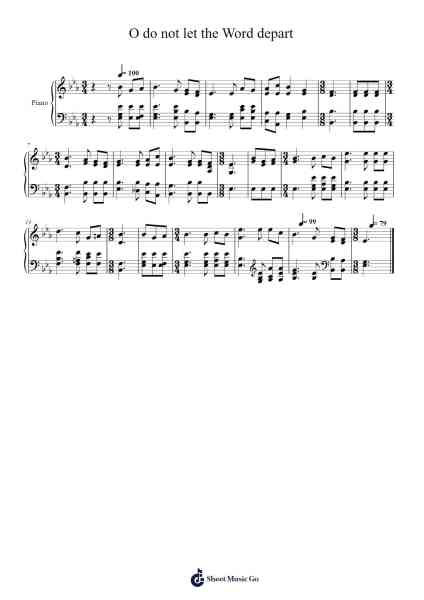 O Do Not Let the Word Depart 樂譜由 Isaac Watts - 編曲 Westier Haylay