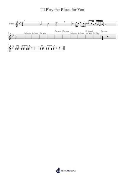 I'll Play the Blues for You Musica per pianoforte di Adrian Mondescu - Arr.Ellyle Hunrhys